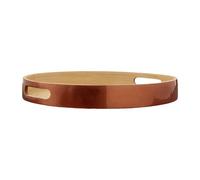 Kyoto Serving Tray, Spun Bamboo, Metallic Rose Gold, Small