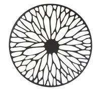 Orsina Large Black Floral Metal Wall Art, Modern Artwork For Contemporary Homes, Metal Wall Decor, Flower Artwork