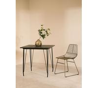 Interiors by Premier Dining Table District Square Elm Wood Walnut/Black