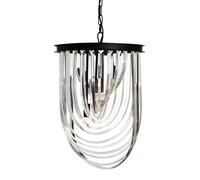 Orsina Large Black Pendant Light, Boutique Ceiling Light with Crystal Drops, Strong Iron Chain Hanging Fixture Orsina Black
