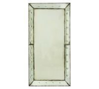 Orsina Large Bubble Effect Wall Mirror, Rectangular Hammered Frame Antique Glass Mirror, Bevelled Edge Wall Mirror