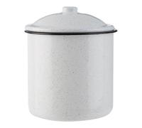 Orsina Large Canister, Elegant Storage Jar With Bamboo Lid & Airtight Seal, Durable Ceramic Canister For Dry in White Orsina White