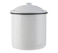 Premier Housewares Large Canister Tea Coffee And Sugar Jar Basic White Kitchen Storage Jars Perfect For Storing Spices Biscuits Ground Coffee 13 x 14 x 13