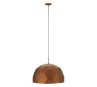 Orsina Large Coffee Dome Pendant Light, Geometric Iron Ceiling Light With Gold Interior, Light For Dining Room