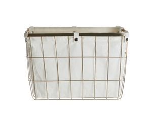 Orsina Large Gold Finish Iron Wire Storage Basket