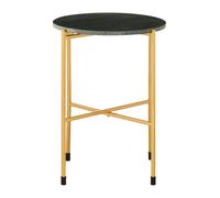Orsina Large Green Marble Top Side Table, Round Table With Lattice Base, Warm Gold Finish Sitting Room Small Table Orsina Green