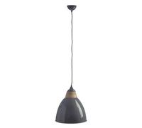 Orsina Large Grey Bell Shaped Pendant Light, Hanging Light For Dining Room Or Kitchen, Ceiling Light Fixture