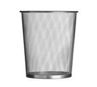 Orsina Large Matt Silver Mesh Waste Paper Basket, Durable Wire Mesh Bin For Home Or Office, Contemporary Design
