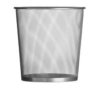 Premier Housewares Large Mesh Waste Bin - Matt Silver Bedroom Bin for Recycling & Rubbish - 28 x 27 x 27 cm