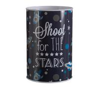 Premier Housewares Space Money Tin, Tin, Blue, 10 x 10 x 15 cm