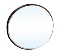 Orsina Large Round Black Wall Mirror, Slim Frame Decorative Mirror, Modern Circle Reflector, Framed Accent Piece