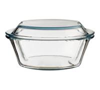 Orsina Large Round Glass Casserole Dish, Durable Borosilicate Glass Oven Dish With Lid, Heat-Resistant Bakeware in Clear Orsina Clear