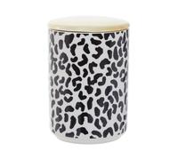 Interiors by PH Ceramic Storage Canister - Leopard Print, Black