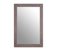 Orsina Large Wall Mirror, Grain Pattern Brown Frame Mirror For Home, Office, Closet