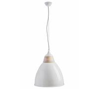 Orsina Large White Bell Shaped Pendant Light, Adjustable Ceiling Pendant With Iron Shade, Hanging Light