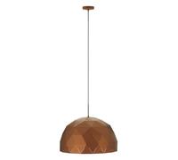 Orsina Large White Steel Dome Pendant Light, Hanging Light With Clean White Finish, Iron Shade With White Cord in Gold Orsina Gold