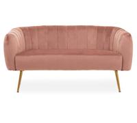 Orsina Larissa Two Seat Velvet Sofa in Pink Orsina Pink