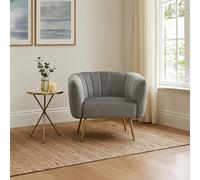 Orsina Larissa Velvet Chair in Grey Orsina Grey