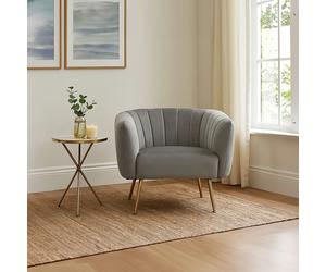 Orsina Larissa Velvet Chair in Grey Orsina Grey