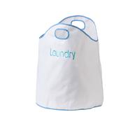 Orsina Laundry Bag With Purple Trim, Durable Fabric Hamper With Drawstring Closure & Handles, Lightweight And in Blue Orsina Blue