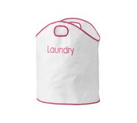 Orsina Laundry Bag With Purple Trim, Durable Fabric Hamper With Drawstring Closure & Handles, Lightweight And in Pink Orsina Pink