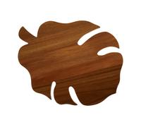 Orsina Leaf Design Chopping Board, Natural Wood Chopping Board For Kitchen Counter Top, Wood Chopping Board in Brown Orsina Brown