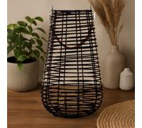 Orsina Lentigo Large Black Rattan Lantern