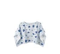 orsina leopard-print scalloped-edge top - Blue 00