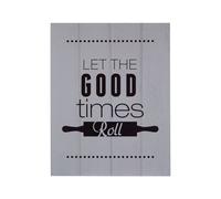 Orsina Let The Good Times Roll Wall Plaque, Fun Rolling Pin Graphic With Playful Typography, Lighthearted Decor