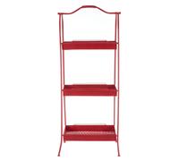 Orsina Lexa Metal Storage Rack, Curved Design, Delivered Fully Assembled in Red Orsina Red