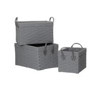 Orsina Lida Lattice Grey Rectangular Storage Baskets Orsina Grey
