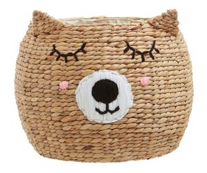 Orsina Lidi Cat Face Basket, Handwoven in Natural Orsina Natural