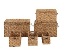 Orsina Lidi Set Of Six Brown Washed Storage Baskets in Natural Orsina Natural