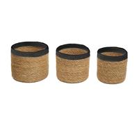 Orsina Lidi Set Of Three Natural & Black Baskets Orsina Natural