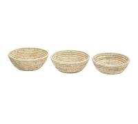 Orsina Lidi Set Of Three Palm Leaf Baskets in Natural Orsina Natural