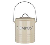 Orsina Lightweight Design Cream Composite Bin With Handle, Durable Bin With Handle, Odour Control Storage Bin