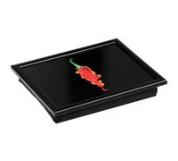 Flaming Chilli Lap Tray, Black