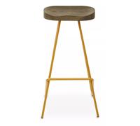 Lightweight Metal Frame Bar Stool, Sleek Kitchen Stool Footrest, Contemporary Stool for Bar Counter Premier Housewares Natural One Size