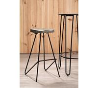 Orsina Lightweight Metal Frame Bar Stool, Sleek Kitchen Stool Footrest, Contemporary Stool for Bar Counter in Camel Orsina Camel
