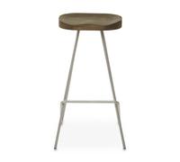 Lightweight Metal Frame Bar Stool, Sleek Kitchen Stool Footrest, Contemporary Stool for Bar Counter Premier Housewares Medium Beige One Size