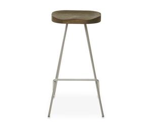 Orsina Lightweight Silver Metal Frame Bar Stool, Sleek Kitchen Stool Footrest, Contemporary Stool For Bar Counter