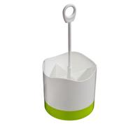 Premier Housewares 4 Compartment Cutlery Caddy - Lime Green/White