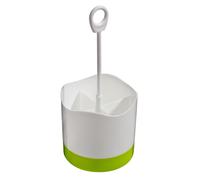 Orsina Lime Green 4 Compartment Cutlery Caddy, Modern Outdoor Cutlery Holder, Multi-Compartment Plastic Organizer Orsina Green