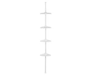 Orsina Linnea 4 Tier Spring Mount White Corner Shelf Unit