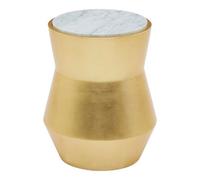 Orsina Lino Small Gold Drum Side Table
