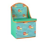 Orsina Lion Design Kids Storage Seat, Easy to Maintain Children Bedroom Seat, Adjustable Playroom Seat in Green Orsina Green