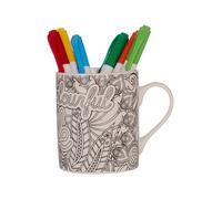 Orsina Live A Colourful Life Bone China Mug With Floral Design, Home Decor Cup, Ideal as a Decorative Coffee Mug Orsina Multicolor