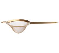 Premier Housewares Gold Finish Pointed Sieve Tea Strainer Sieve Fine Mesh Kitchen Flour Metal 14 x 8 x 33
