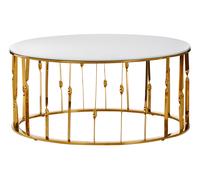 Orsina Luxe Coffee Table With Gold Finish Frame, Stainless Steel Decorative For Livingroom, Durable Coffee Table Orsina Gold