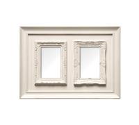Orsina Luxe Cream Meta 2 Photo Frame,dual Poster Frame For Hallways,photo Display With Delicate Embossed Accents